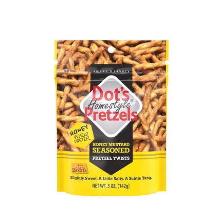 DOTS PRETZELS Homestyle Honey Mustard Pretzels 5 oz Bagged 7008